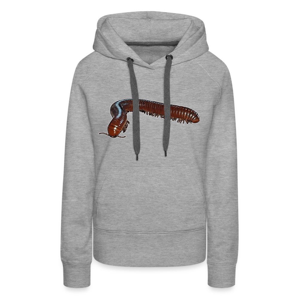 Frauen Hoodie Ophistreptus guineensis - Grau meliert