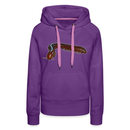 Frauen Hoodie Ophistreptus guineensis - Purple