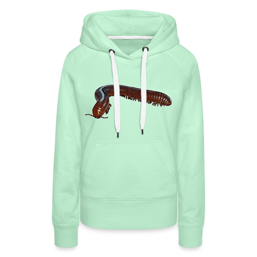Frauen Hoodie Ophistreptus guineensis - helles Mintgrün