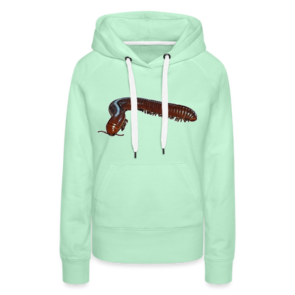 Frauen Hoodie Ophistreptus guineensis - helles Mintgrün