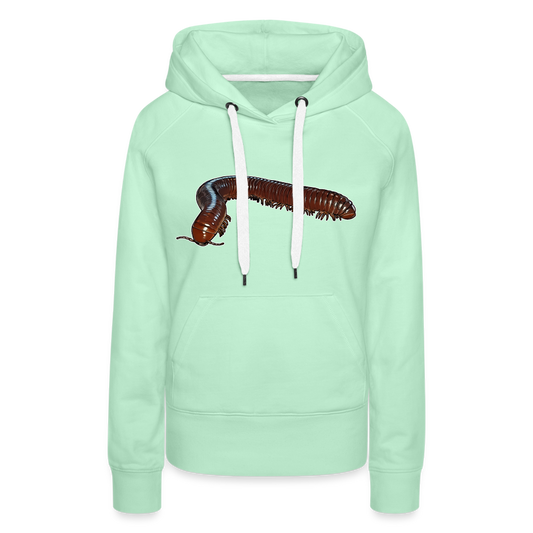 Frauen Hoodie Ophistreptus guineensis - helles Mintgrün