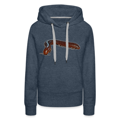 Frauen Hoodie Ophistreptus guineensis - Jeansblau