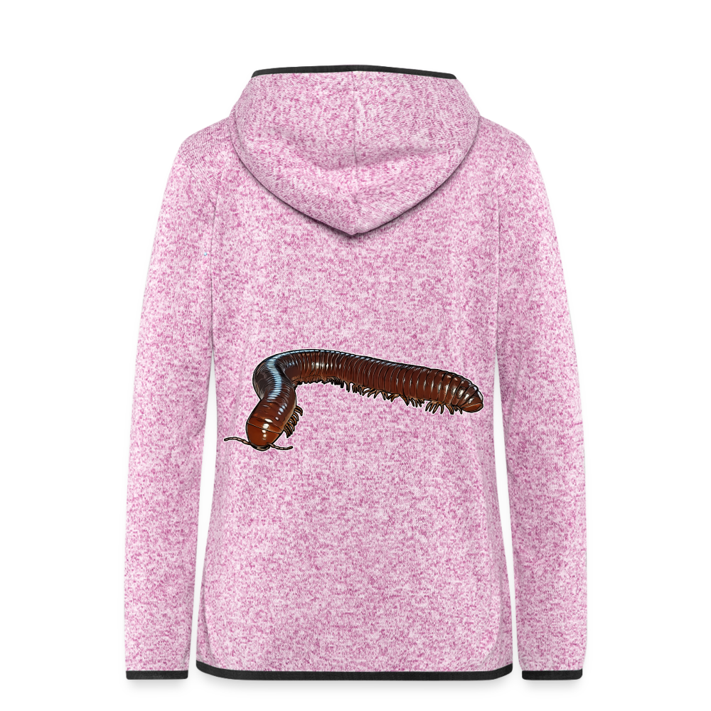 Frauen Kapuzen-Fleecejacke Ophistreptus guineensis - Lila meliert