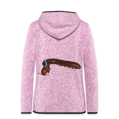 Frauen Kapuzen-Fleecejacke Ophistreptus guineensis - Lila meliert