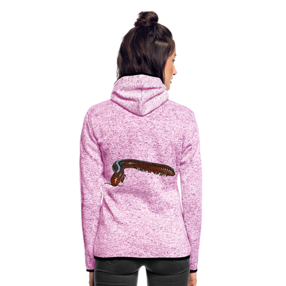 Frauen Kapuzen-Fleecejacke Ophistreptus guineensis - Lila meliert