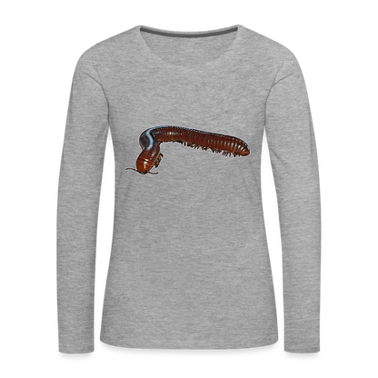 Frauen Longsleeve Ophistreptus guineensis - Grau meliert