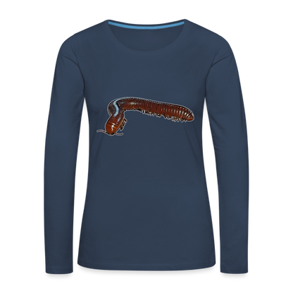 Frauen Longsleeve Ophistreptus guineensis - Navy