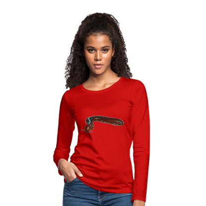 Frauen Longsleeve Ophistreptus guineensis - Rot