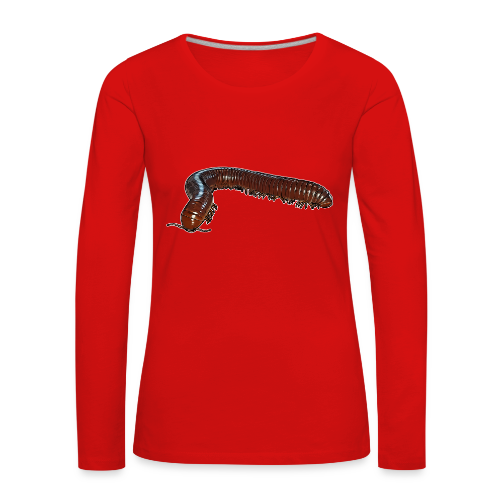 Frauen Longsleeve Ophistreptus guineensis - Rot