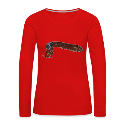 Frauen Longsleeve Ophistreptus guineensis - Rot