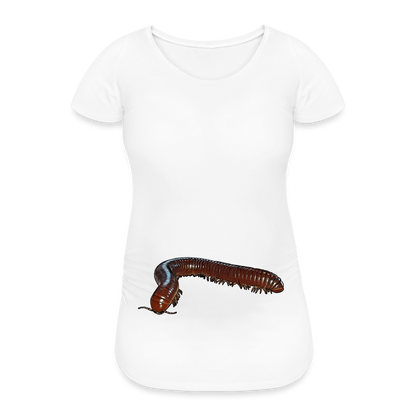 Frauen Schwangerschafts-T-Shirt Ophistreptus guineensis - weiß