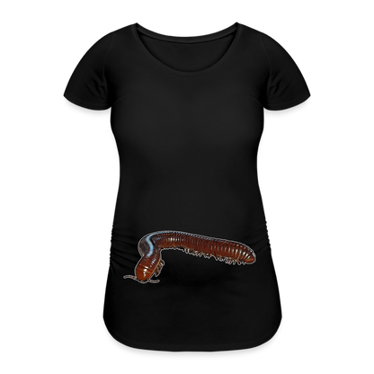 Frauen Schwangerschafts-T-Shirt Ophistreptus guineensis - Schwarz