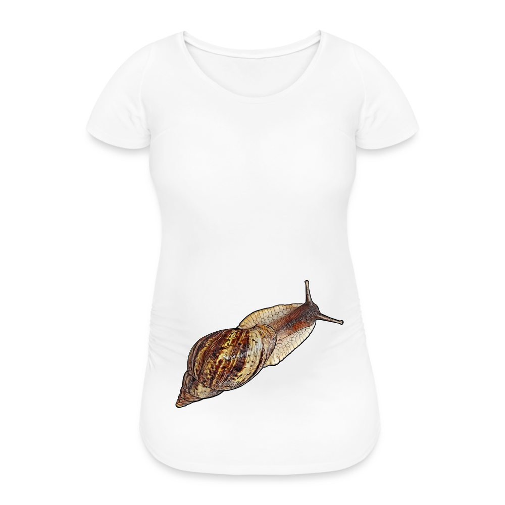 Frauen Schwangerschafts-T-Shirt Achatina reticulata wildfarben - weiß
