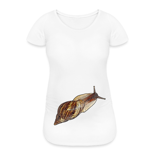 Frauen Schwangerschafts-T-Shirt Achatina reticulata wildfarben - weiß