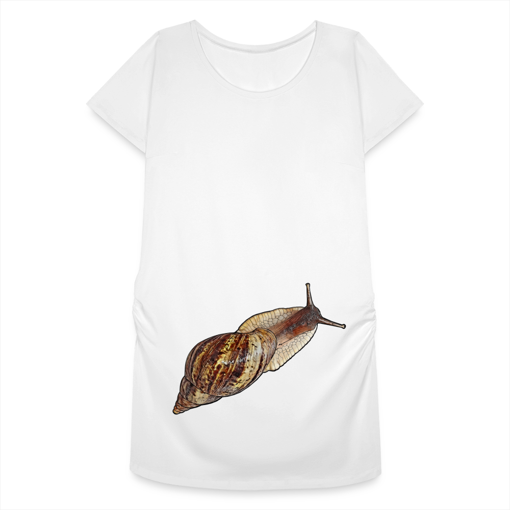 Frauen Schwangerschafts-T-Shirt Achatina reticulata wildfarben - weiß