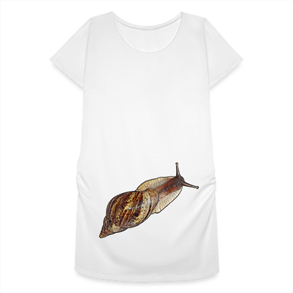 Frauen Schwangerschafts-T-Shirt Achatina reticulata wildfarben - weiß