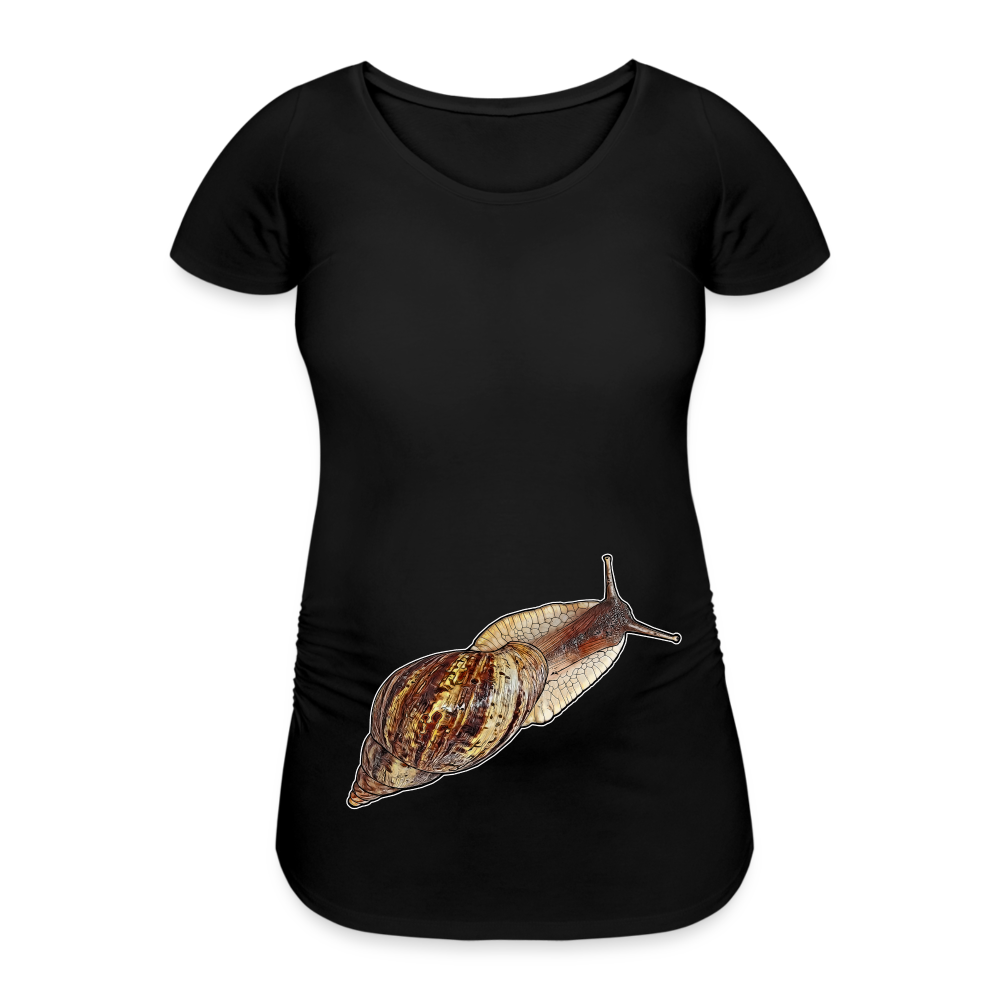 Frauen Schwangerschafts-T-Shirt Achatina reticulata wildfarben - Schwarz