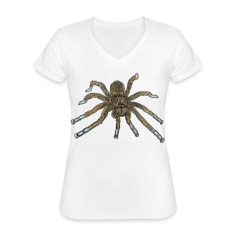 Frauen-T-Shirt mit V-Ausschnitt Idiothele mira - weiß