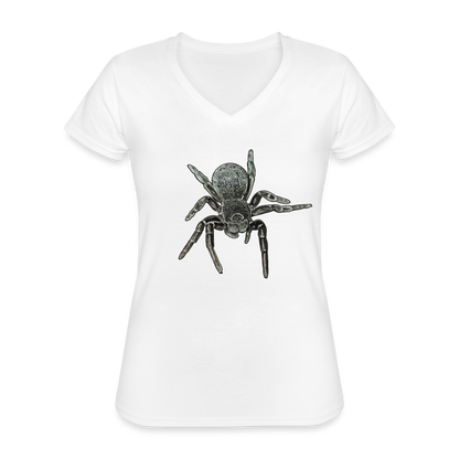 Frauen-T-Shirt mit V-Ausschnitt Eresus walckenaeri - weiß