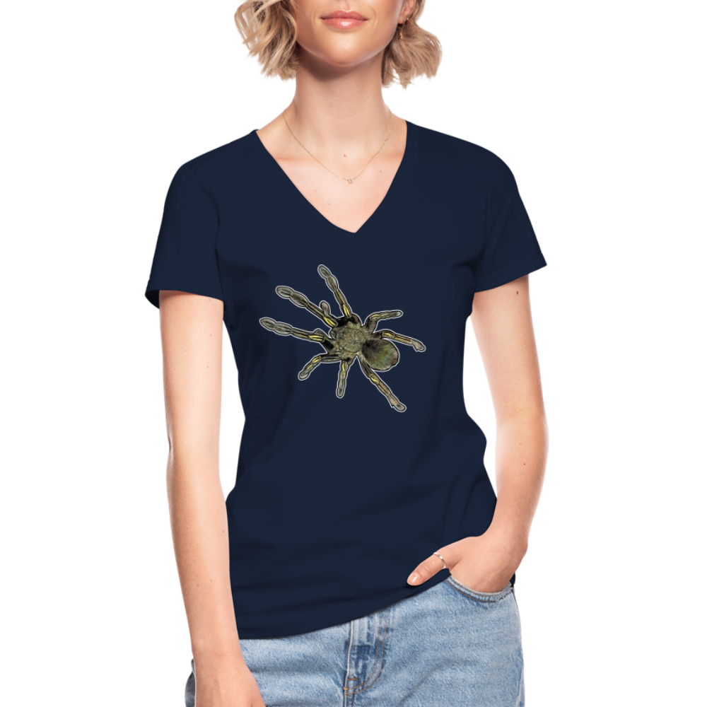 Frauen-T-Shirt mit V-Ausschnitt Ephebopus murinus - Navy