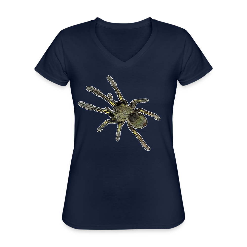 Frauen-T-Shirt mit V-Ausschnitt Ephebopus murinus - Navy