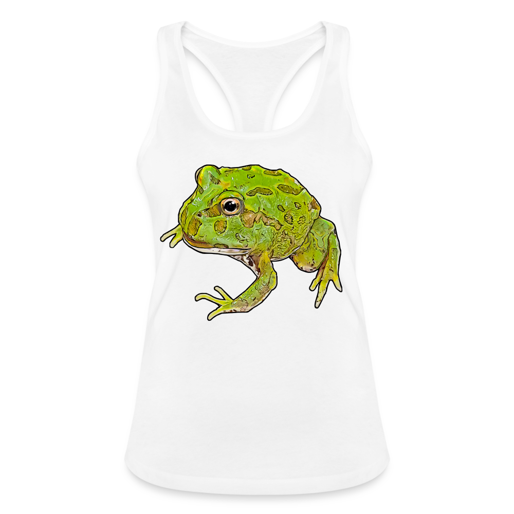 Frauen Ringerrücken Tank Top Ceratophrys cranwelli Peppermint Blue - weiß