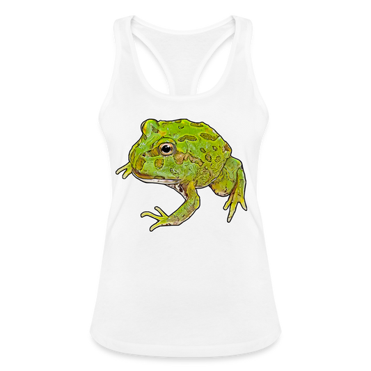 Frauen Ringerrücken Tank Top Ceratophrys cranwelli Peppermint Blue - weiß