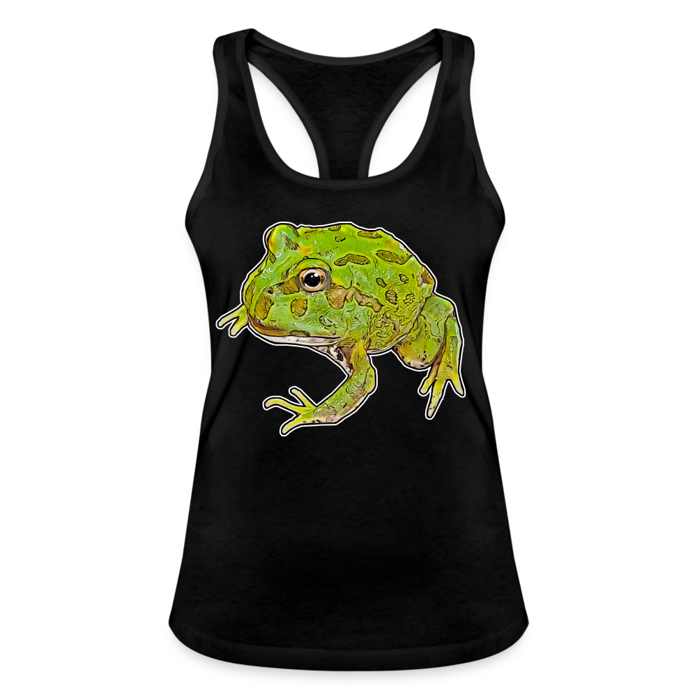 Frauen Ringerrücken Tank Top Ceratophrys cranwelli Peppermint Blue - Schwarz