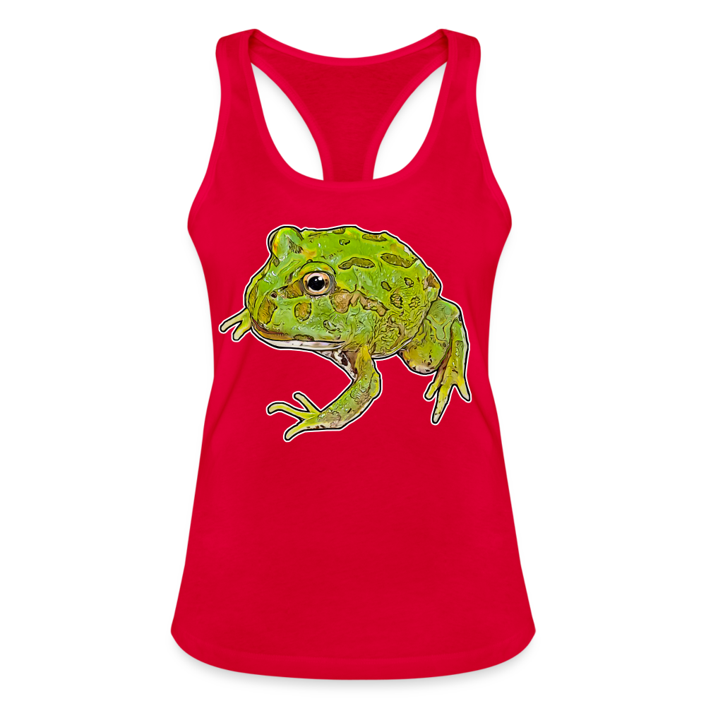 Frauen Ringerrücken Tank Top Ceratophrys cranwelli Peppermint Blue - Rot