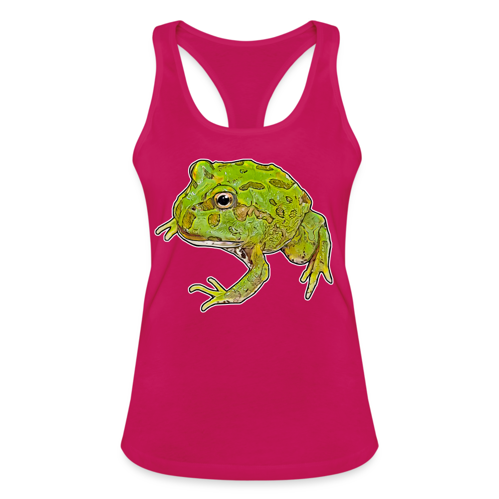 Frauen Ringerrücken Tank Top Ceratophrys cranwelli Peppermint Blue - dunkles Pink