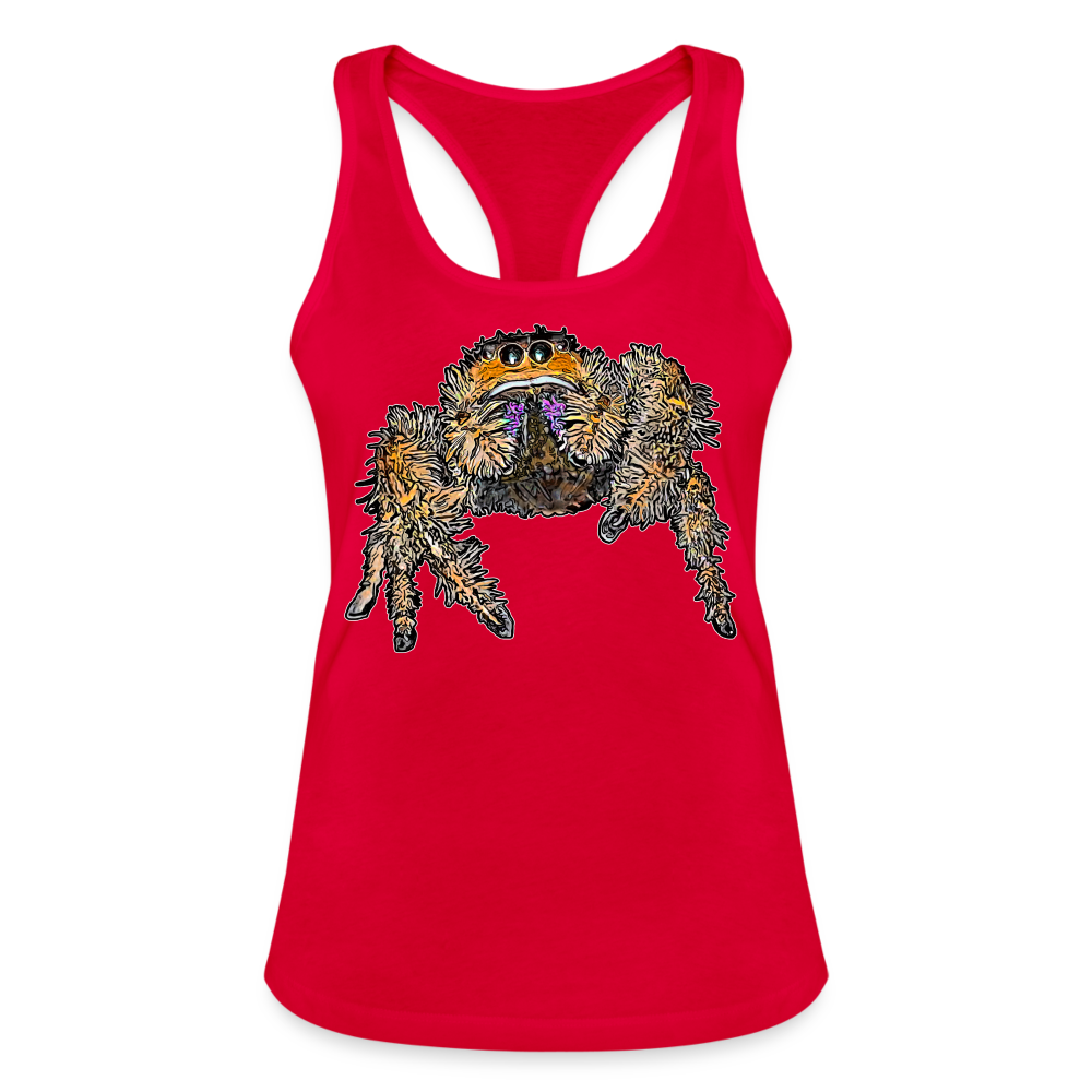 Frauen Ringerrücken Tank Top Phidippus regius Everglades female - Rot