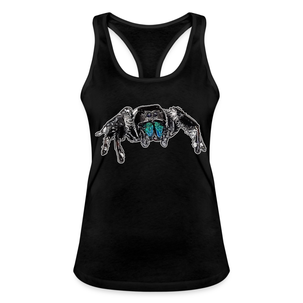 Frauen Ringerrücken Tank Top Phidippus regius Everglades male - Schwarz