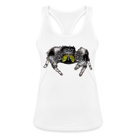 Frauen Ringerrücken Tank Top Phidippus regius Rastafari male - weiß