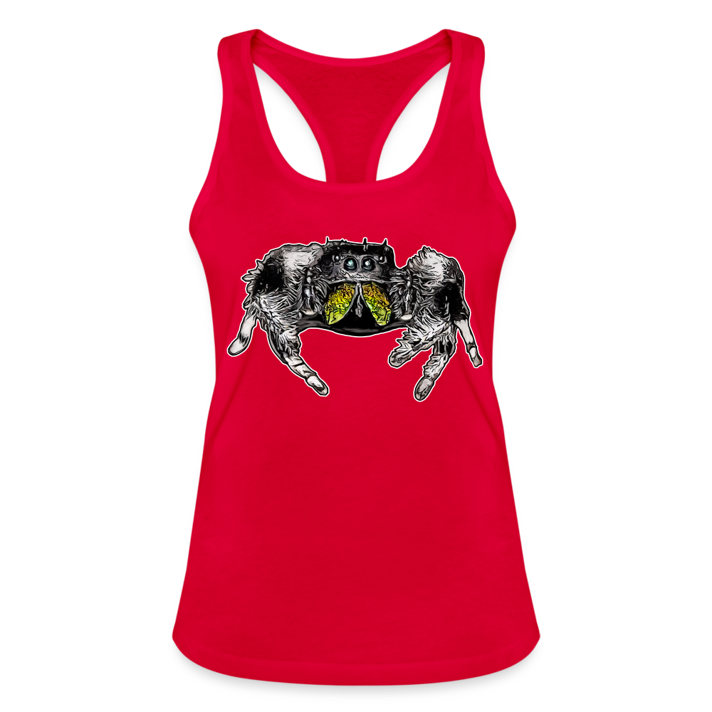 Frauen Ringerrücken Tank Top Phidippus regius Rastafari male - Rot