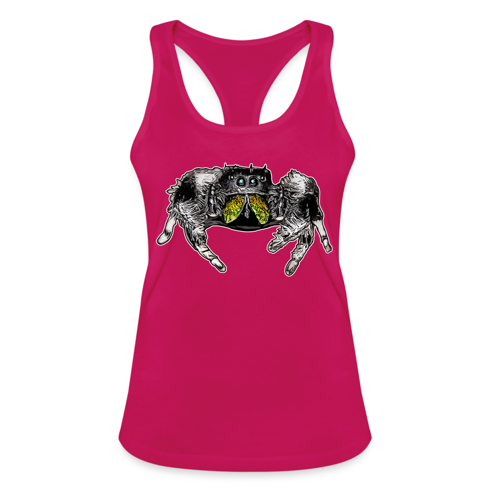Frauen Ringerrücken Tank Top Phidippus regius Rastafari male - dunkles Pink