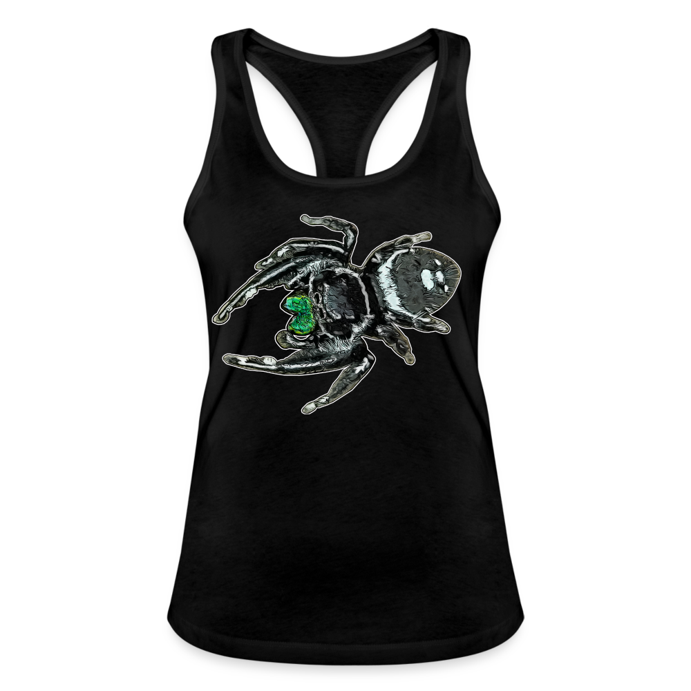 Frauen Ringerrücken Tank Top Phidippus regius White Bahamas male - Schwarz