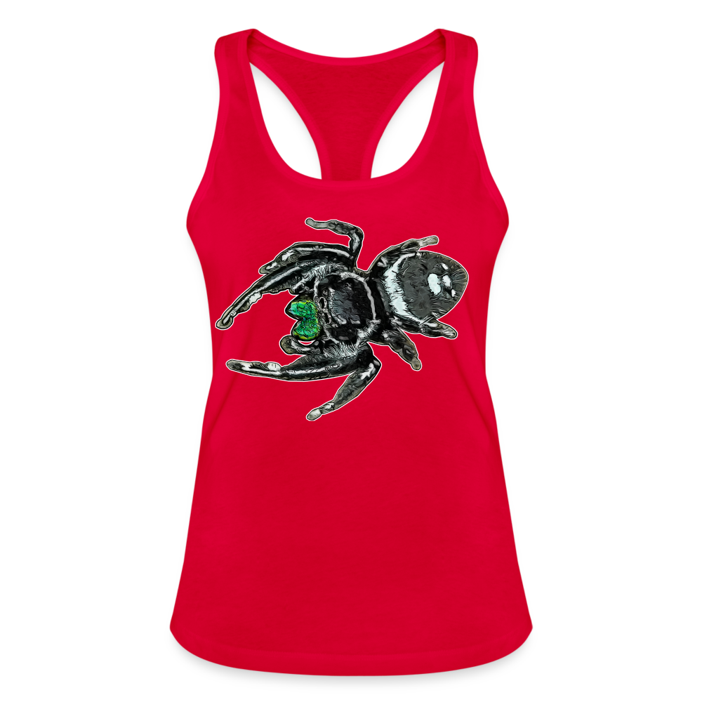 Frauen Ringerrücken Tank Top Phidippus regius White Bahamas male - Rot
