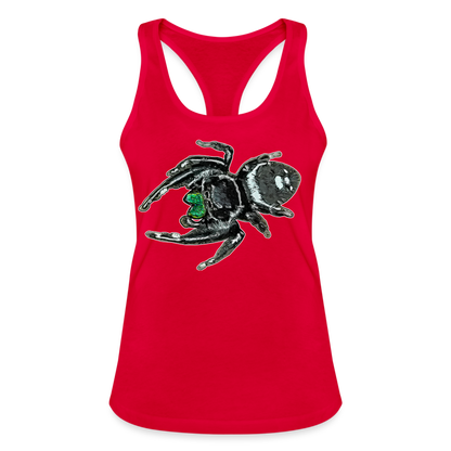 Frauen Ringerrücken Tank Top Phidippus regius White Bahamas male - Rot