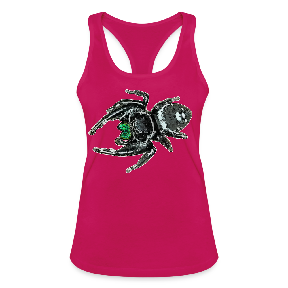 Frauen Ringerrücken Tank Top Phidippus regius White Bahamas male - dunkles Pink