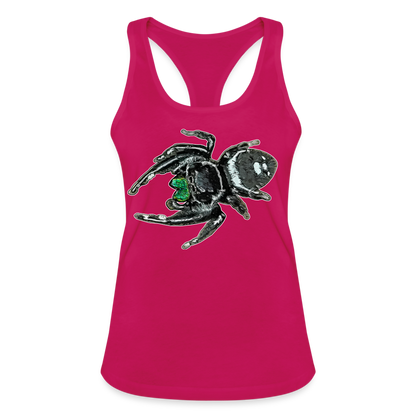 Frauen Ringerrücken Tank Top Phidippus regius White Bahamas male - dunkles Pink