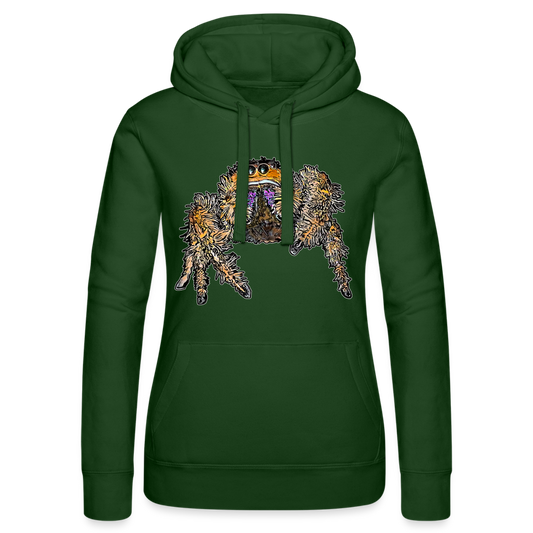 Frauen Russell Kapuzen Sweater Phidippus regius Everglades female - Flaschengrün