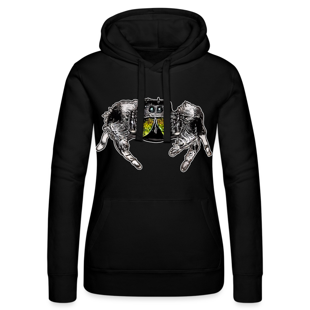 Frauen Russell Kapuzen Sweater Phidippus regius Rastafari male - Schwarz