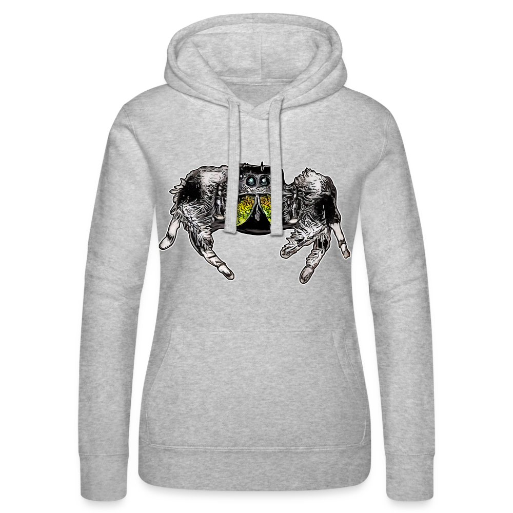 Frauen Russell Kapuzen Sweater Phidippus regius Rastafari male - Grau meliert
