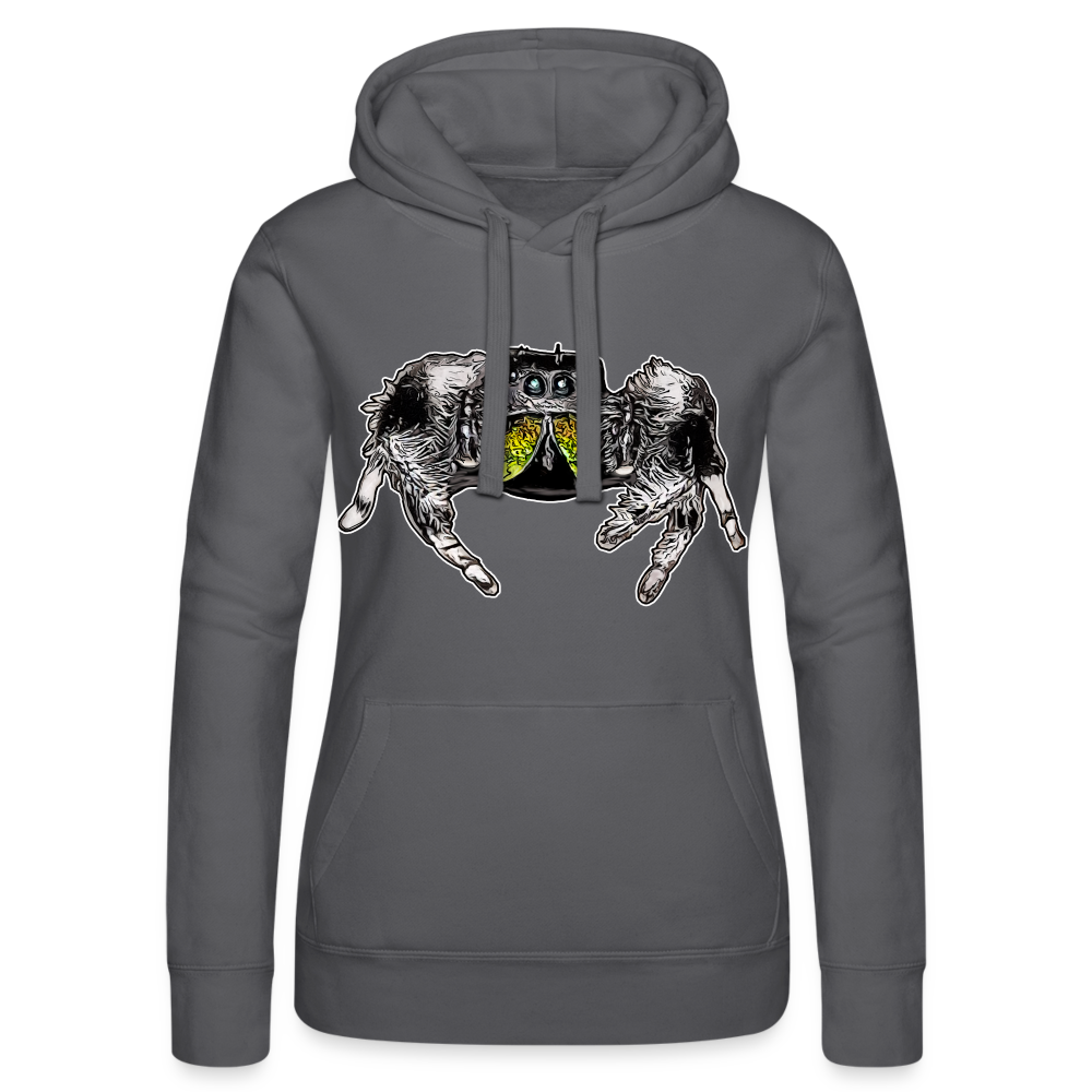 Frauen Russell Kapuzen Sweater Phidippus regius Rastafari male - Grau