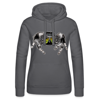 Frauen Russell Kapuzen Sweater Phidippus regius Rastafari male - Grau