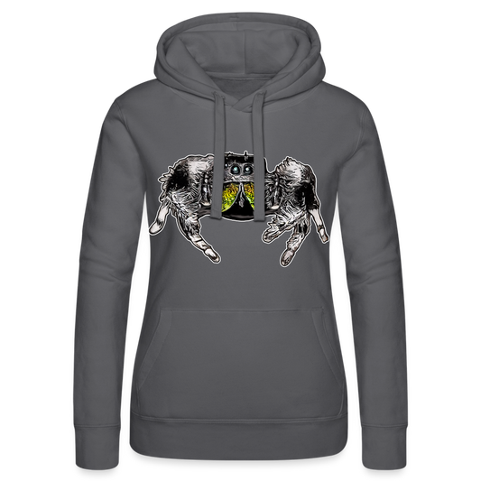 Frauen Russell Kapuzen Sweater Phidippus regius Rastafari male - Grau