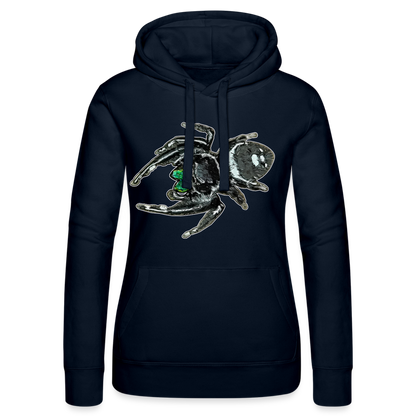 Frauen Russell Kapuzen Sweater Phidippus regius White Bahamas male - Navy