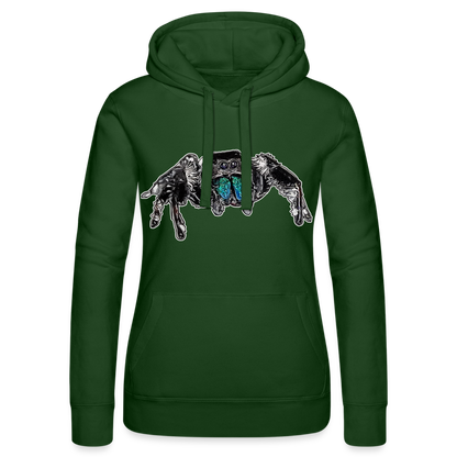 Frauen Russell Kapuzen Sweater Phidippus regius Everglades male - Flaschengrün