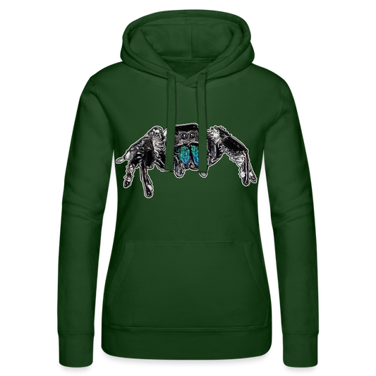 Frauen Russell Kapuzen Sweater Phidippus regius Everglades male - Flaschengrün