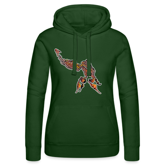 Frauen Russell Kapuzen Sweater Phyllocrania paradoxa male - Flaschengrün